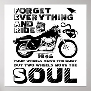 Poster Biker Soul, Data Personalizada de Nascimento