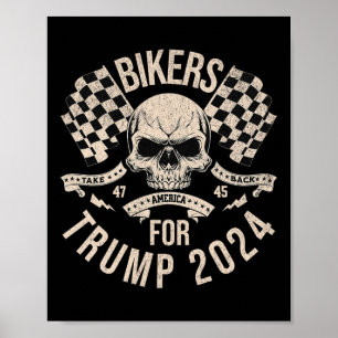 Poster Bikers For Trump Retomar A Eleição Americana De 20