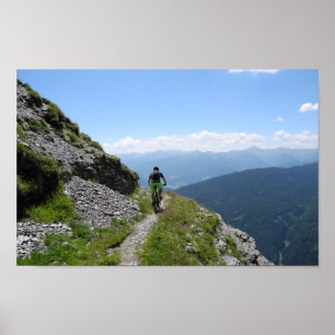 Póster Biking da montanha