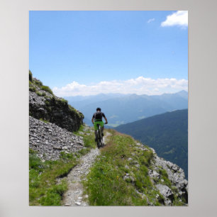 Póster Biking da montanha