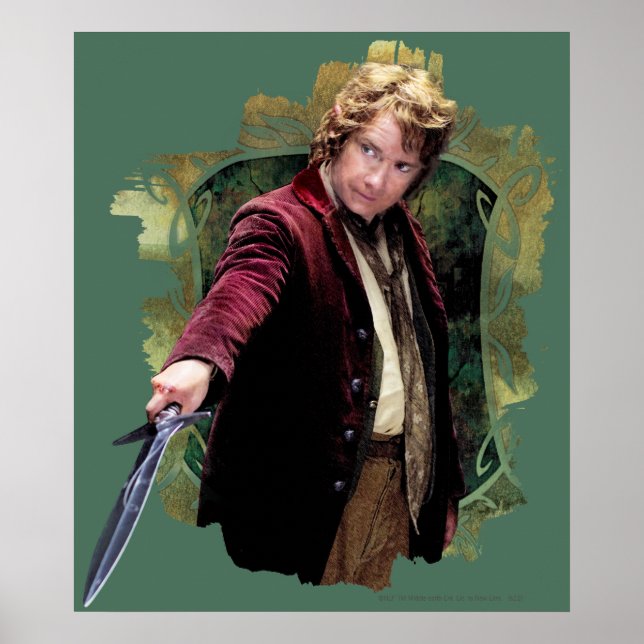 Poster BILBO BAGGINS™ com espada (Frente)