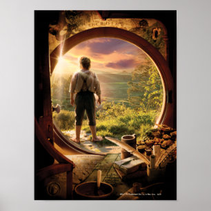 Poster BILBO BAGGINS™ de volta na colagem de Shire