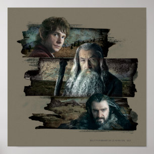 Poster BILBO BAGGINS™, Gandalf, THORIN OAKENSHIELD™