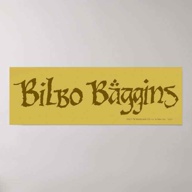 Póster BILBO BAGGINS™ Sólido (Frente)
