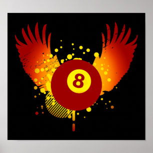 Póster bilhar de alta fidelidade