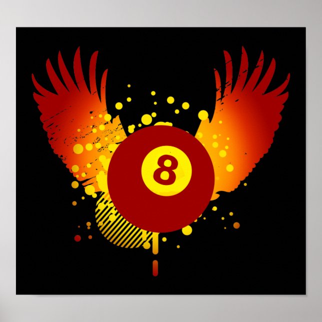 Póster bilhar de alta fidelidade (Frente)
