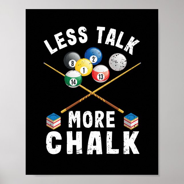 Poster Bilhar de bilhar do jogador de bilhar de 8 bolas (Frente)