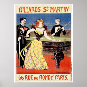 Póster Bilhar St Martins, Paris