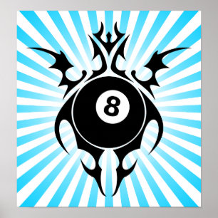 Póster bilhar: tribalz