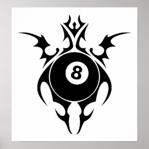 Póster bilhar: tribalz