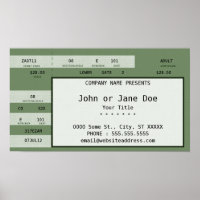 bilhete de concerto verde