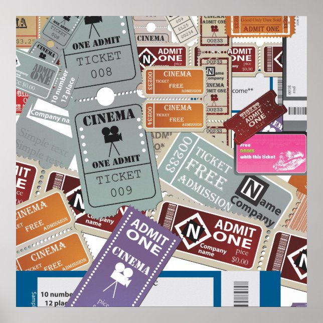 Póster Bilhetes de Cinema (Frente)