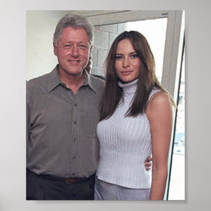 Póster Bill Clinton & Melania Trump No Aberto Dos Eua 200