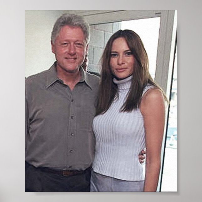 Póster Bill Clinton & Melania Trump No Aberto Dos Eua 200 (Frente)