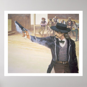 Póster "Bill selvagem" Hickok (1837-76) demonstra sua