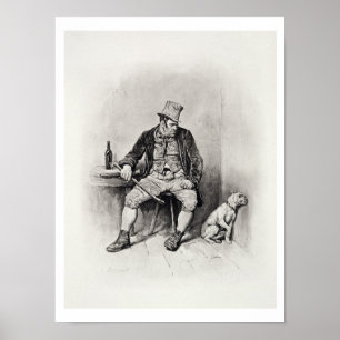 Póster Bill Sykes e seu cão, 'de Charles Dickens: UM G