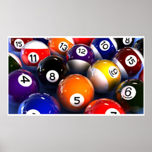 Poster Billiard Ball Wall