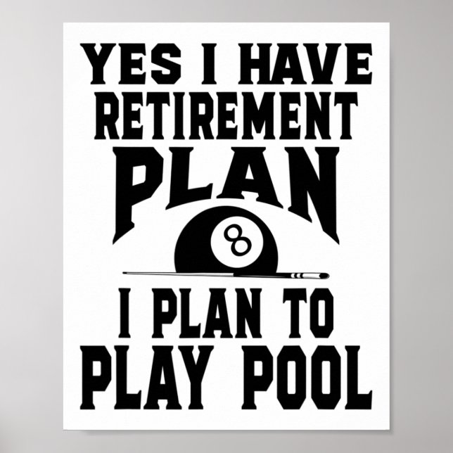 Poster Billiard Billiard Piscina Sim Eu Tenho Uma Reforma (Frente)