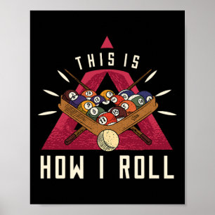 Poster Billiard I Roll Billiards Jogo Snooker Piscina Bil