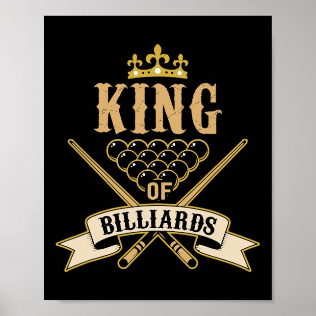 Poster Billiard Snooker Amantes Do Rei De Bilhar (Frente)