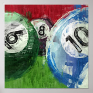 Poster Billiards Abstrato