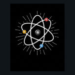 Poster Billiards Atom Funny Science Snooker de Piscina 8<br><div class="desc">Esta é a camiseta perfeita para qualquer jogador de bilhar,  amante de piscina ou entusiasta de bilhar. Mostre seu amor por dicas de piscina com esta camiseta legal.</div>