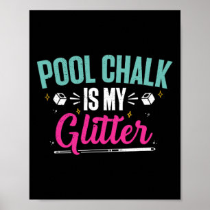 Poster Billiards Chalk Engraçado Piscina Mestre Billiard