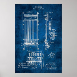 Poster Billiards Cue Rack Patent Art #13 Piscina Decor