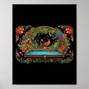 Poster Billiards Engraçado Art Billiards Jogando Jogadore