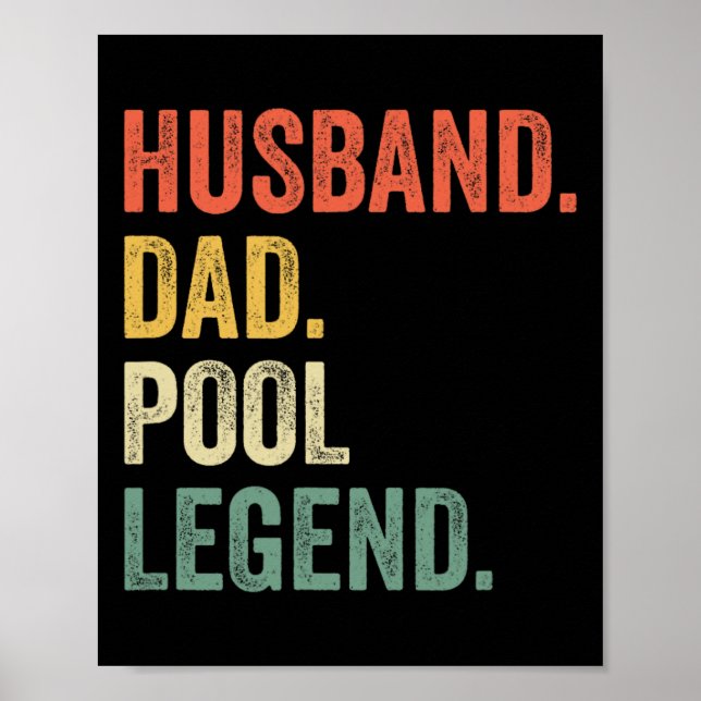 Poster Billiards Funny Husband Pai Legend Vin (Frente)