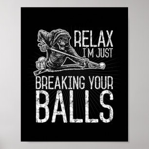 Poster Billiards Piscina Hall Esporte Apenas Quebrando Se