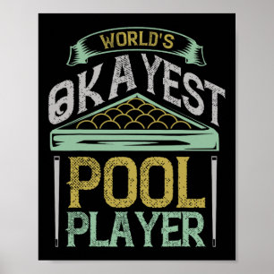 Poster Billiards Worlds Okayest Piscina Player