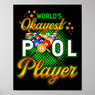 Poster Billiards Worlds Okayest Piscina Player 1