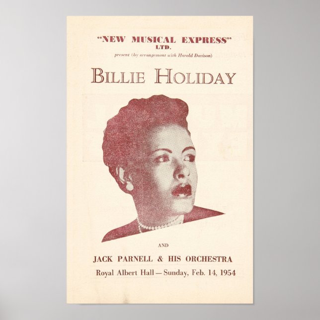 Poster Billie Holiday Vintage Flyer (Frente)