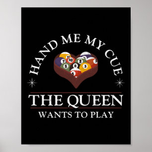 Poster Billiers Piscina Jogador De Bola Mão Minha Cue
