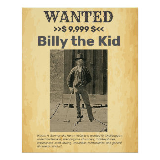 Póster Billy the Kid 🤠 WANARD Poster