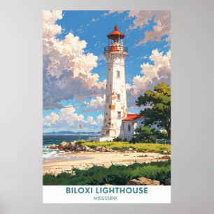 Poster Biloxi Lighthouse, Mississippi