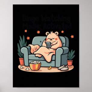 Poster Binge Assistindo Modie Ativada Maratona de Filme E