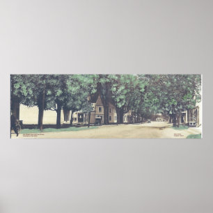 Póster Bingham, Maine - Vintage Main Street View