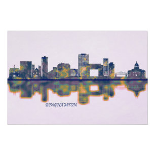 Póster Binghamton Skyline