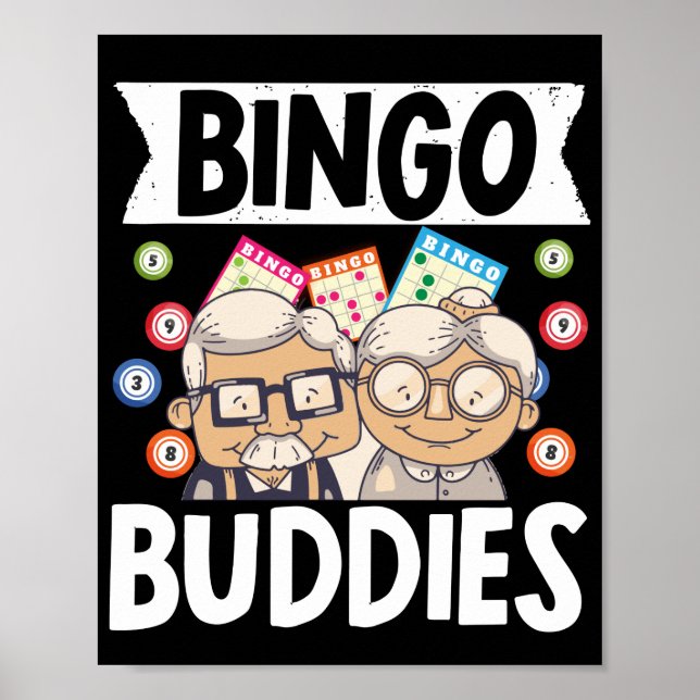 Poster Bingo Buddies Engraçado Jogo Sortudo (Frente)