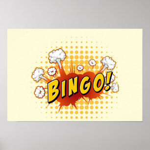 Poster Bingo em quadrinhos