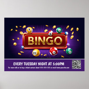Poster Bingo Night Banner PTO PTO Church Banner