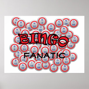 Póster Bingo "nome" sobre bolas do Bingo