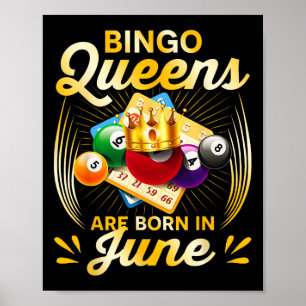 Poster Bingo Queens São Nasceres Em Natais vintages De Ju