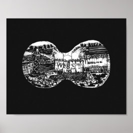 Poster Binocular view to the west