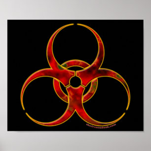 Póster Biohazard Warning Symbol