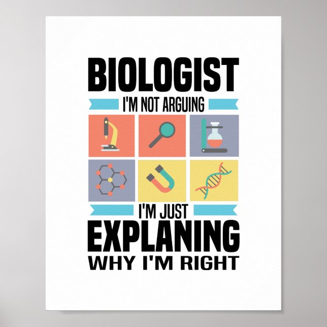 Poster Biology Gifts | Biologists Teacher Science Student (Frente)