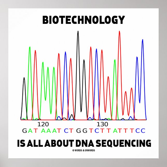 Póster Biotecnologia É Tudo Sobre Sequência De DNA (Frente)