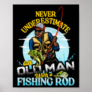 Poster Bipoc B Pesca Aniversário Tee Nunca Subestima O